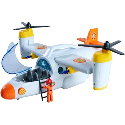 Simba 109252615038 Sam il pompiere aereo di soccorso 42cm con luci e suoni