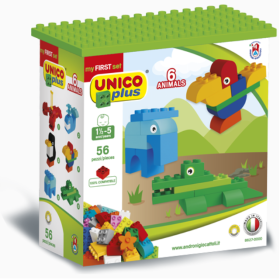 UnicoPlus 8627 Set 6 Animali Didattici con 56pz per costruire 6 simpatici animali UnicoPlus 8627 Set 6 Animali Didattici con 56pz per costruire 6 simpatici animali