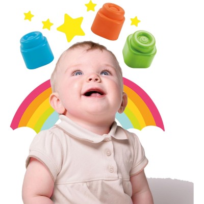 Clementoni 17878 Clemmy Soft Sacca 40 Set Costruzioni Mattoncini Morbidi Gioco Sensoriale 100% Lavabili