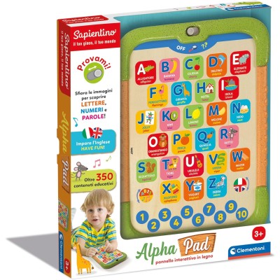 Clementoni Sapientino First Alphabet Game - Educational Toy For Kids 2-4 Years With 52 Tiles