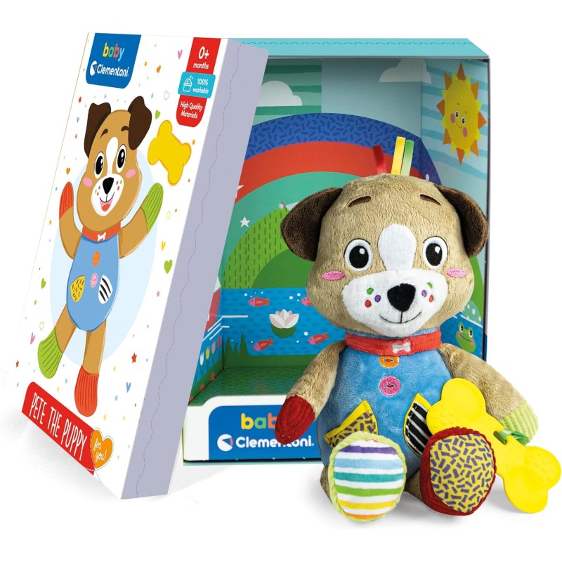 Clementoni Easy Peasy Soft Racoon - Procione Morbido Peluche Sonaglino Passeggino Gioco Per Bambini Neonati Da Mesi 100 Lavabile In Lavatrice 17789 P 375577