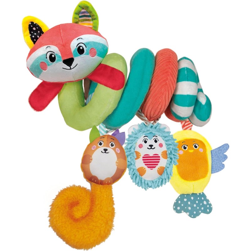 Clementoni 17799 Soft Happy Animals Spirale Morbido da Appendere 0-36 mesi 100% Lavabile
