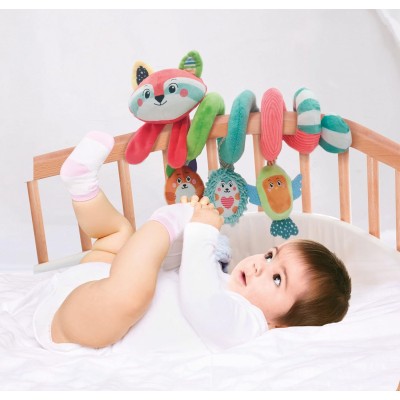 Clementoni 17799 Soft Happy Animals Spirale Morbido da Appendere 0-36 mesi 100% Lavabile