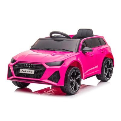 Auto Elettrica Macchina per Bambini 12V Audi RS 6 con Sedile Pelle e Telecomando