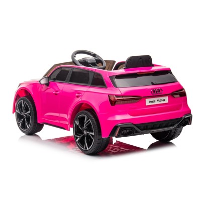 Auto Elettrica Macchina per Bambini 12V Audi RS 6 con Sedile Pelle e Telecomando