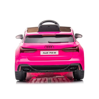 Auto Elettrica Macchina per Bambini 12V Audi RS 6 con Sedile Pelle e Telecomando