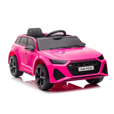 Auto Elettrica Macchina per Bambini 12V Audi RS 6 con Sedile Pelle e Telecomando