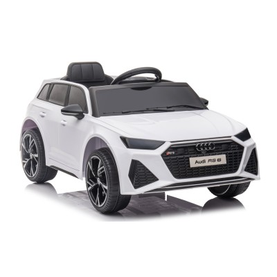 Auto Elettrica Macchina per Bambini 12V Audi RS 6 con Sedile Pelle e Telecomando
