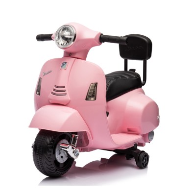 Piaggio Mini Vespa GTS Elettrica per Bambini con Sedile in Pelle Batteria 6Volt