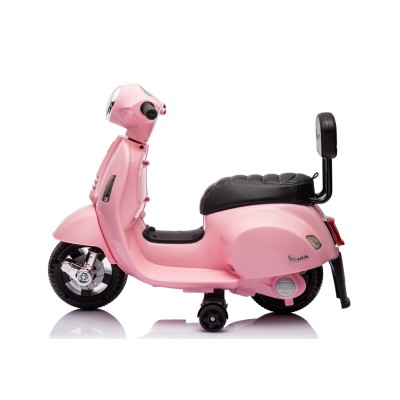 Piaggio Mini Vespa GTS Elettrica per Bambini con Sedile in Pelle Batteria 6Volt