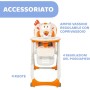 Chicco 0792059 Seggiolone Polly 2Start  Regolabile 4 Ruote e Chiusura Compatta Fancy Chicken Arancione