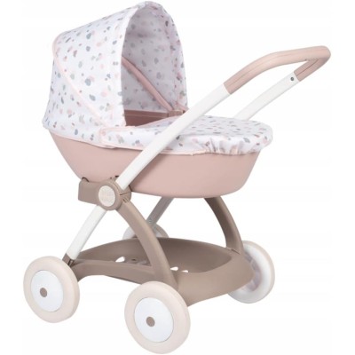 Smoby 7600254118 Baby Nurse Carrozzina 18 mesi con cappottina reclinabile e copertina alta 55 cm