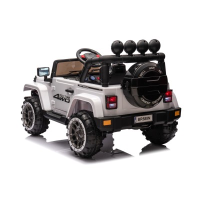 Auto Elettrica Macchina per Bambini Fuoristrada Off-Road con Sedile in Pelle e Telecomando 12V Full Optional