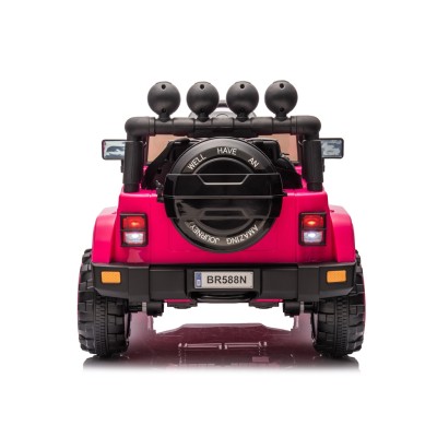 Auto Elettrica Macchina per Bambini Fuoristrada Off-Road con Sedile in Pelle e Telecomando 12V Full Optional