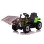 Trattore Elettrico 12V per Bambini Cavalcabile con Pala Meccanica Ruspa Scavatrice e Rimorchio