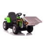 Trattore Elettrico 12V per Bambini Cavalcabile con Pala Meccanica Ruspa Scavatrice e Rimorchio