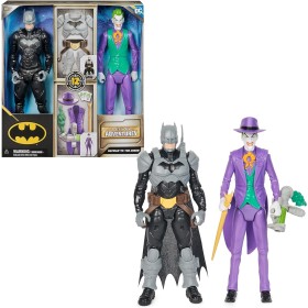 SpinMaster ‎6067958 DC Comics Batman Adventures Batman vs Joker Alti 30cm con 12 Accessori e 17 Punti di Articolazione
