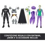 SpinMaster ‎6067958 DC Comics Batman Adventures Batman vs Joker Alti 30cm con 12 Accessori e 17 Punti di Articolazione