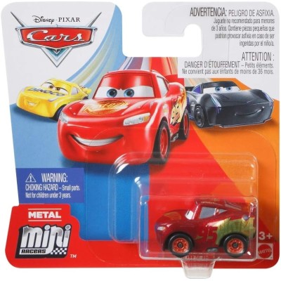 Mattel Cars Metal Mini Racers Mini Personaggio Metallic Lightning McQueen