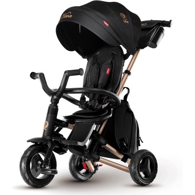 Triciclo Passeggino QPlay Evolutivo Nova con Sedile Girevole e reclinabile 6 in 1 Richiudibile Luxury Edition