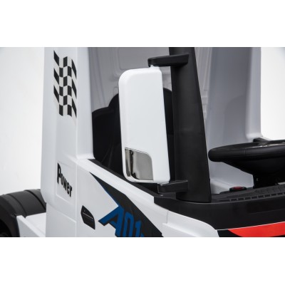 Camion Elettrico Mercedes Actros per Bambini 12V con Sedile in Pelle Telecomando Full Optional
