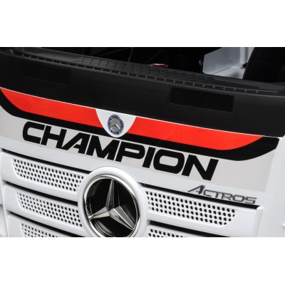 Camion Elettrico Mercedes Actros per Bambini 12V con Sedile in Pelle Telecomando Full Optional