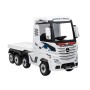 Camion Elettrico Mercedes Actros per Bambini 12V con Rimorchio Sedile in Pelle Telecomando Full Optional