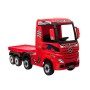 Camion Elettrico Mercedes Actros per Bambini 12V con Rimorchio Sedile in Pelle Telecomando Full Optional