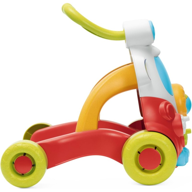 Chicco Primi Passi per Bambini Happy Hippy con Centro Attività Manuali,  Pulmino Primi Passi, 4 Grandi Ruote, Girello con Maniglia Ergonomica, fino a  80% Plastica Riciclata, Giochi Bambini 9-24 Mesi : 