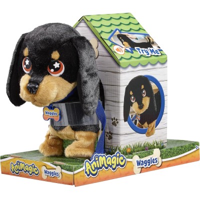 Goliath ‎920186 Animagic Waggles on a Walk Peluche interattivo Cane Bassotto Interattivo Abbaia e Cammina