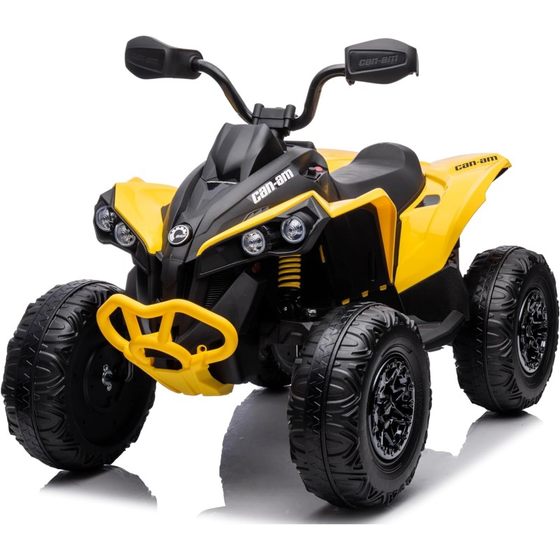 Super Quad con Licenza Ufficiale Can-Am Renegade 12V ATV con Sedile in Pelle Telecomando Ammortizzatori e Cinture di Sicurezza