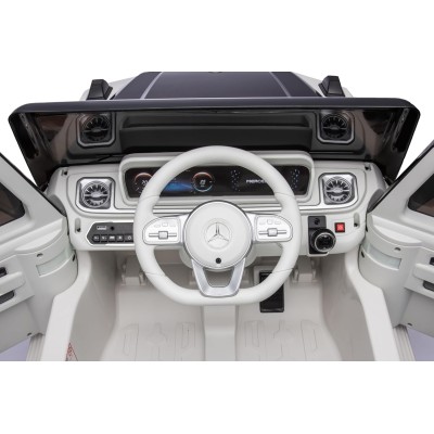 Macchina Elettrica per Bambini 12V Mercedes EQG 63 con 4 Motori, Ruote in Gomma, Telecomando, Sedile in Pelle, Porte Apribili
