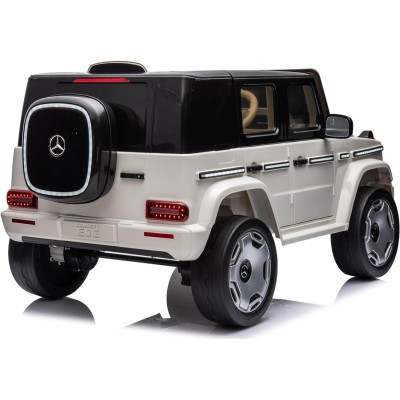 Macchina Elettrica per Bambini 12V Mercedes EQG 63 con 4 Motori, Ruote in Gomma, Telecomando, Sedile in Pelle, Porte Apribili