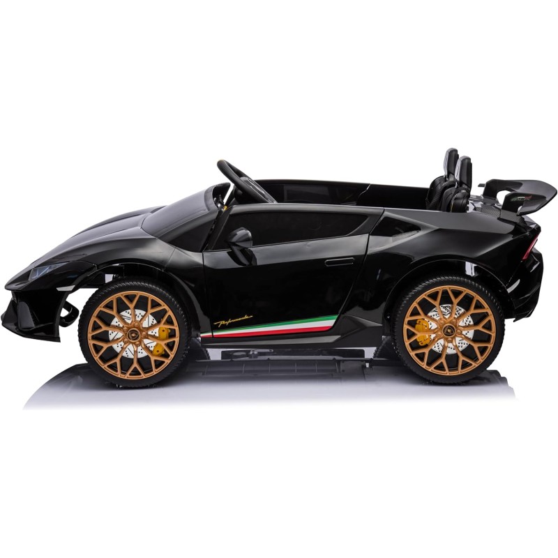 Auto Elettrica Macchina per Bambini 24V Lamborghini Huracan Spyder 2 Posti  con Sedile in Pelle e Ruote in Gomma