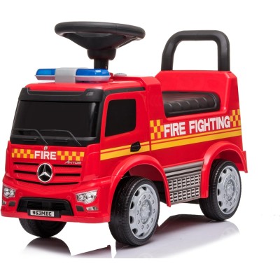 Primi Passi Camion Pompieri Mercedes Antos Cavalcabile Per Bambini Con Luci e suoni