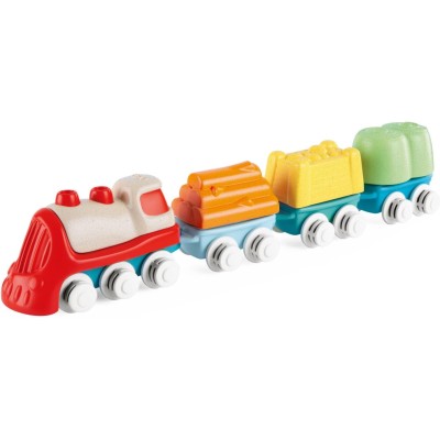 Chicco 115430 Baby Railway Trenino per Bambini con Locomotiva Vagoni e Gioco Forme Incastri