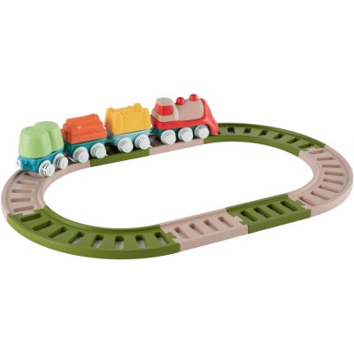 Chicco 115430 Baby Railway Trenino per Bambini con Locomotiva Vagoni e Gioco Forme Incastri
