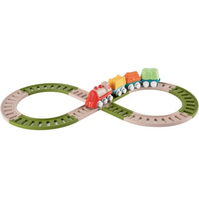 Chicco 115430 Baby Railway Trenino per Bambini con Locomotiva Vagoni e Gioco Forme Incastri