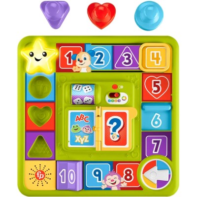 Fisher-Price HRB69 Pannello Interattivo multilingue gioco sensoriale con luci e contenuti didattici Smart Stages