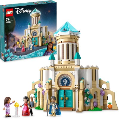 Lego Disney Wish 43224 Il castello di Re Magnifico, castello di Rosas da costruire con 4 minifigure