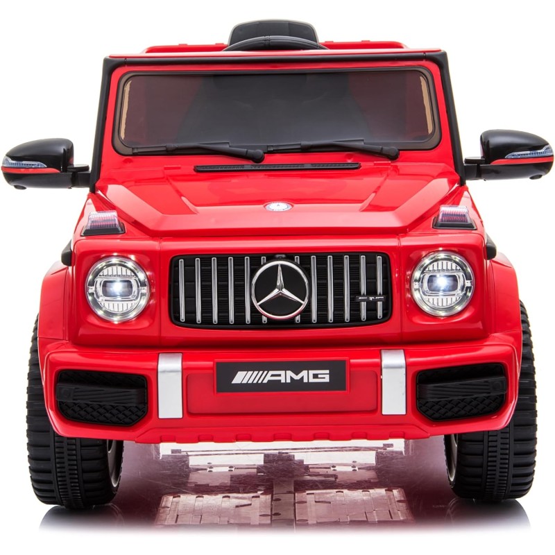 Macchina elettrica per bambini Mercedes Benz GLA rossa con batteria 12V e  telecomando. Fuoristrada elettrico SUV per bambino con radiocomando e  sedile in pelle.