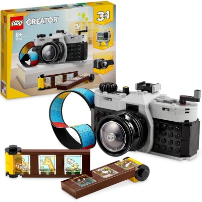 LEGO Creator 31147 Fotocamera Retro da Costruire Trasformabile in Videocamera o TV Vintage