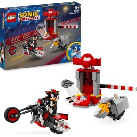 LEGO Sonic 76995 La Fuga di Shadow the Hedgehog Set con Moto, RhinoBot e cucky