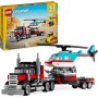 LEGO Creator 31146 Autocarro con Elicottero  Camion Giocattolo Ricostruibile in Aereo e Cisterna o in Auto da Corsa e SUV