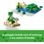 LEGO Minecraft 21254 Beach House della Tartaruga Modellino di Casa con Personaggi Animali e Accessori