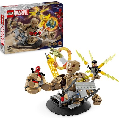LEGO Marvel 76280 Spider-Man vs. Uomo Sabbia: Battaglia Finale con Minifigure dei Cattivi