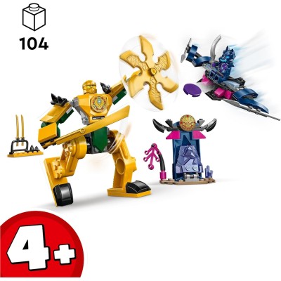 LEGO NINJAGO 71804 Mech da Battaglia di Arin di 2 Minifigure con Spade e  Aliante