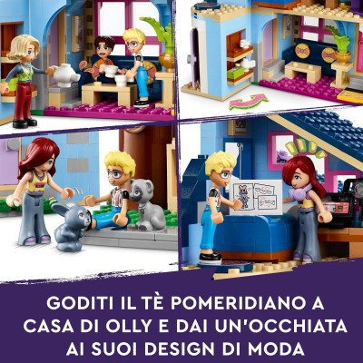 LEGO Friends Le Case di Olly e Paisley, Giochi per Bambine e Bambini da 7  Anni in su con 2 Casa Giocattolo da Costruire, Casa sull'Albero, 5 Mini  Bamboline, 1 Micro-Doll e