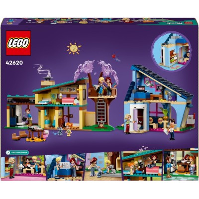 LEGO Friends 42620 Le Case di Olly e Paisley con 2 Casa sull'Albero 5 Mini