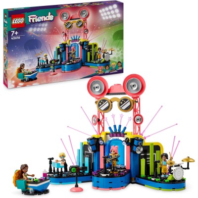LEGO Friends 42616 Il Talent Show di Heartlake City con 4 Minifigure tra cui Ley-La Palco Girevole Strumenti e Accessori